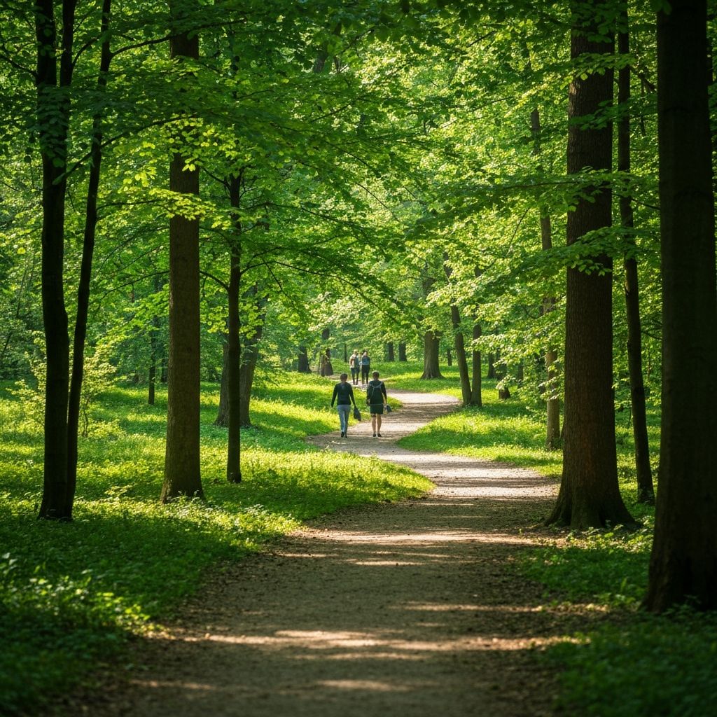 Peaceful forest path